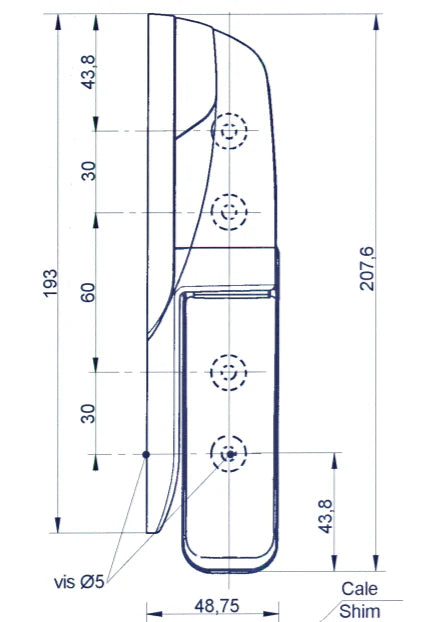 Fermod 471 HP Rising coldroom door Hinges