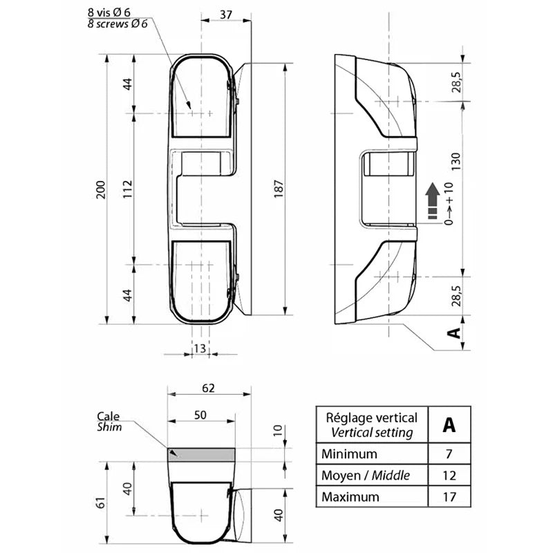 Fermod 1473 hinge Rising Compoisite Door Hinge