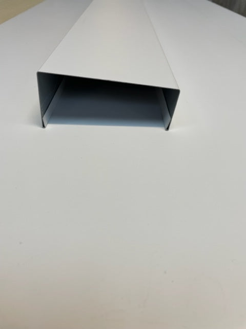 60mm White foodsafe channel (sole plate) capping, flashing for panels
