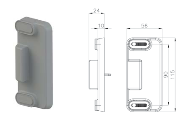 Strike for MTH fastener for Hinged Door