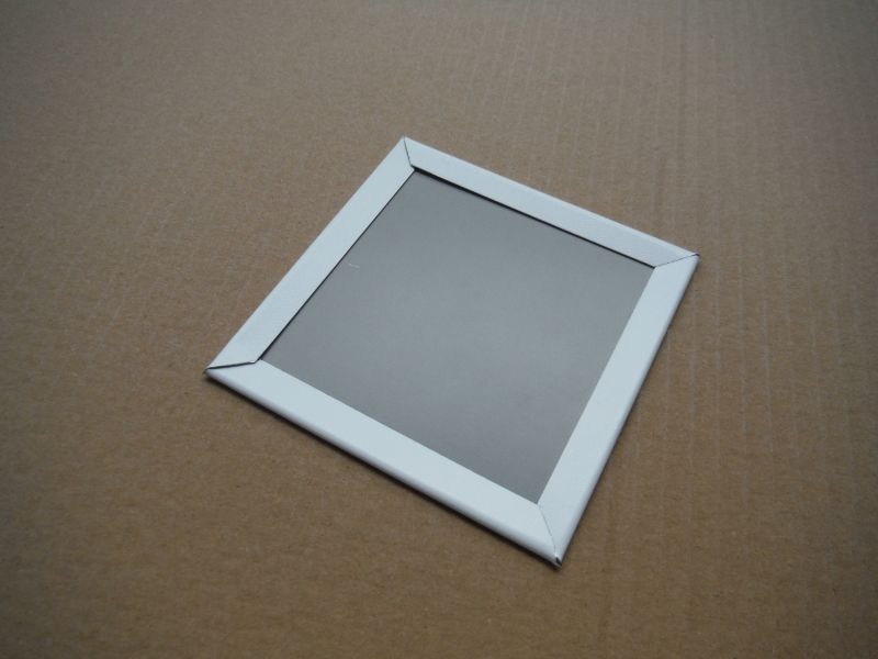 Flat patch (Cover plate) White Foodsafe 100mm x 100mm with safe edges all the way around