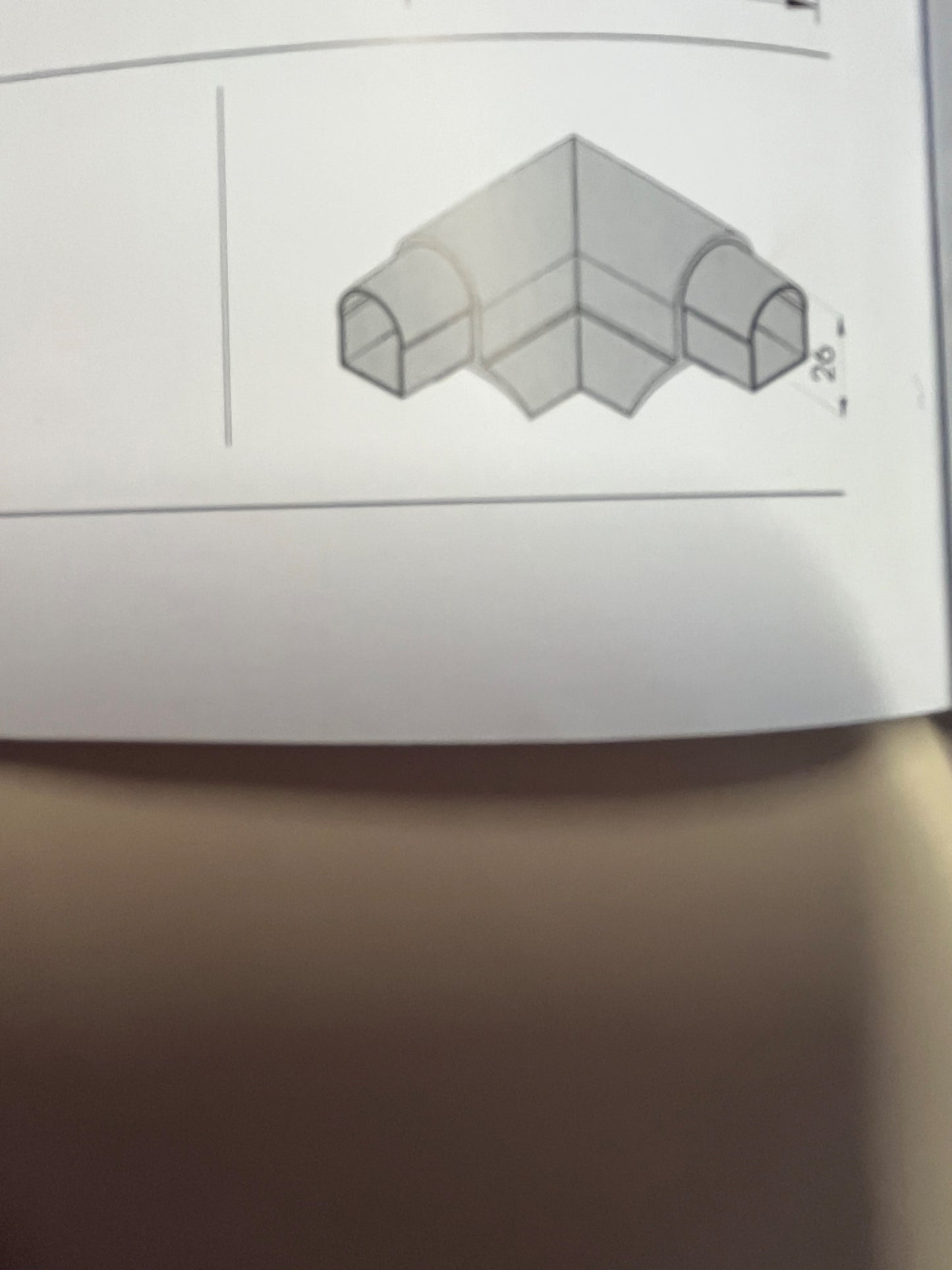 Gasket 90 deg formed Corner to suit MPM DPG90W push-in door seal.  Ref ADPG90
