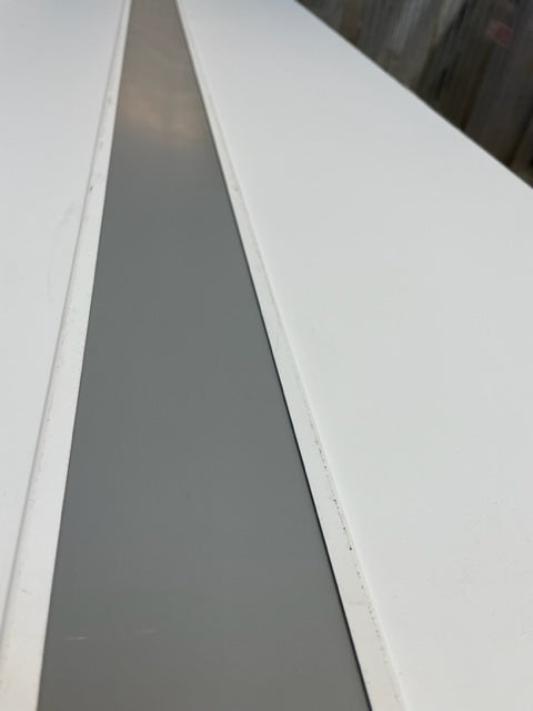 Flat cover strip/trim 100mm with safe edges to each side.