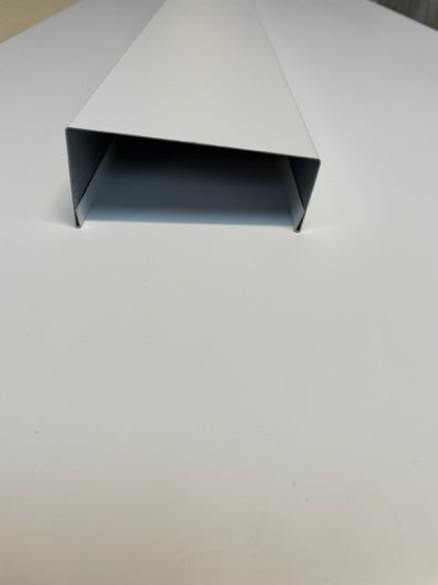 100mm White foodsafe channel (sole plate) capping, flashing for panels