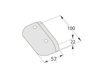 Bumper end cap to suit MPM WP 100 bumper made from hard PVC ref MPM WPT 100 (price each)