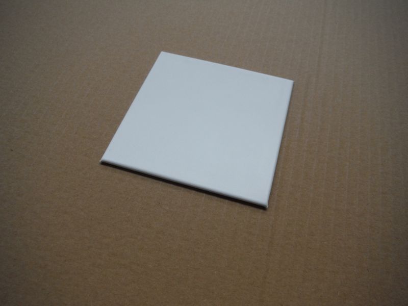 Flat patch (Cover plate) White Foodsafe 100mm x 100mm with safe edges all the way around