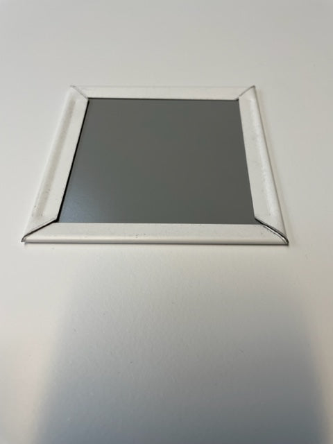 Flat patch (Cover plate) White Foodsafe 100mm x 100mm with safe edges all the way around