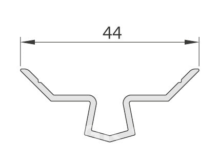 2-Part Coving With Aluminium Backing Angle and PVC cove section
